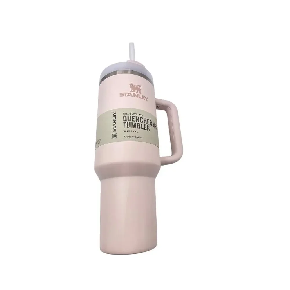 Stanley Quencher H2.0 Tumbler 40 oz | Soft Matte Pink | FlowState Lid | NEW